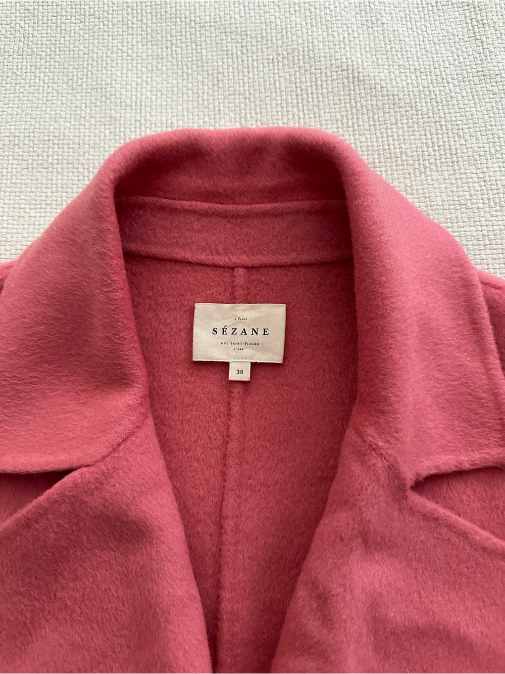 Rare! Sezane Taylor Coat in Peony - Retail $400 - 100% wool! - Picture 7 of 11